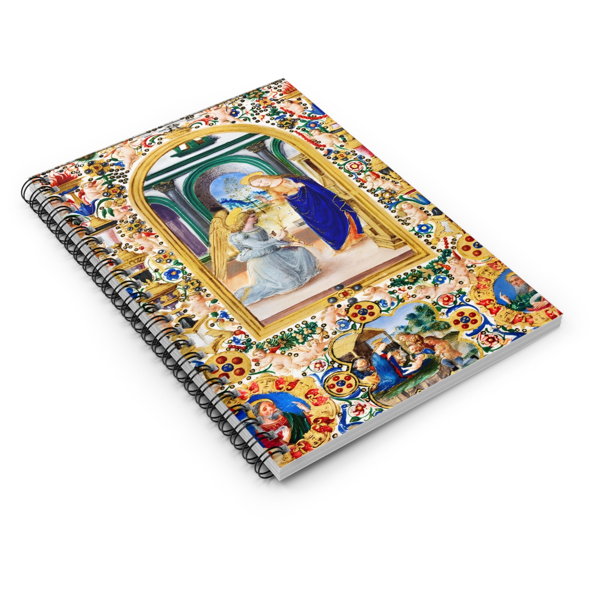 Copy of Mary's Annunciation Journal Medieval Illustration Spiral Notebook Prayer Journal