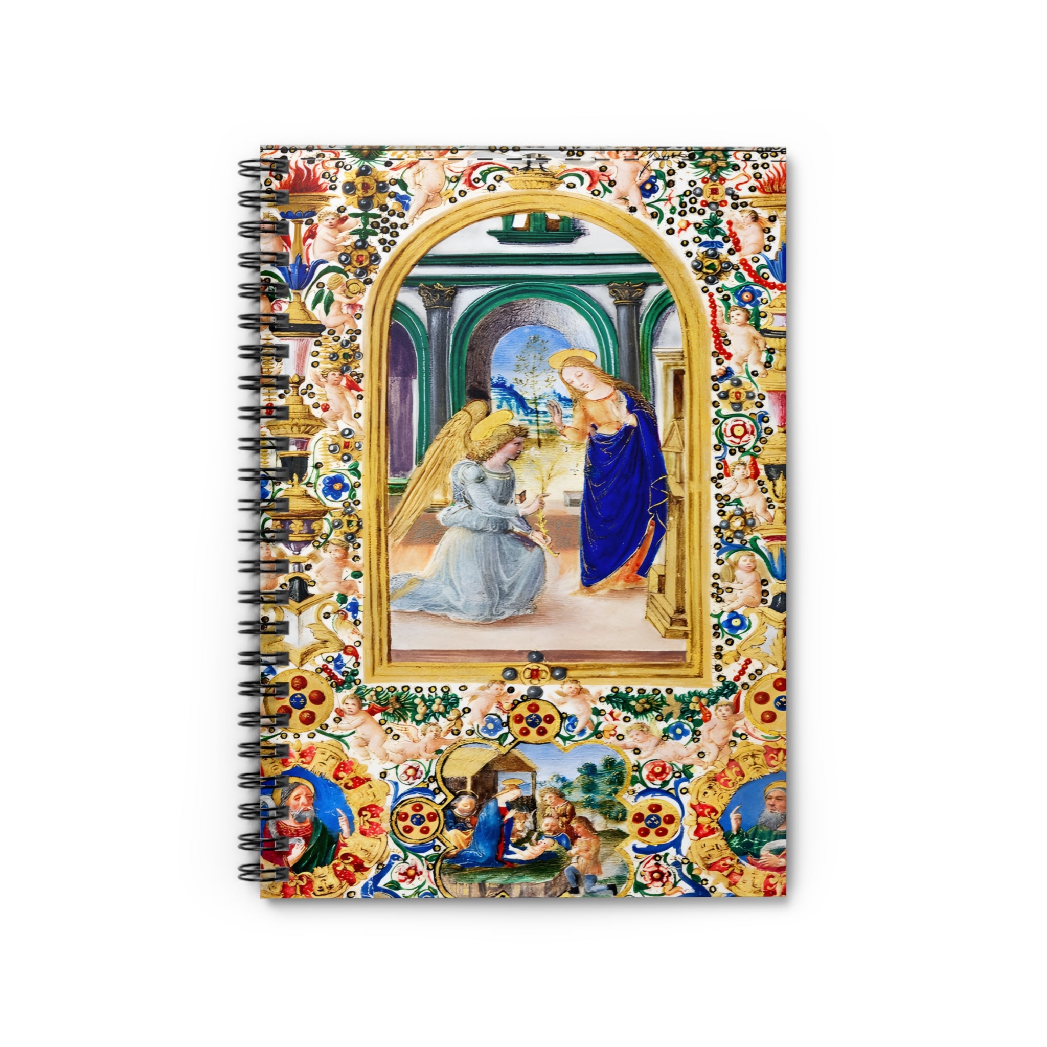Copy of Mary's Annunciation Journal Medieval Illustration Spiral Notebook Prayer Journal