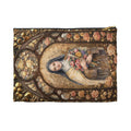 St. Thérèse Rosary Pouch Marian Roses & Doves Vegan Leather Case Accessory Pouch | Religious Rosary Makeup Bag