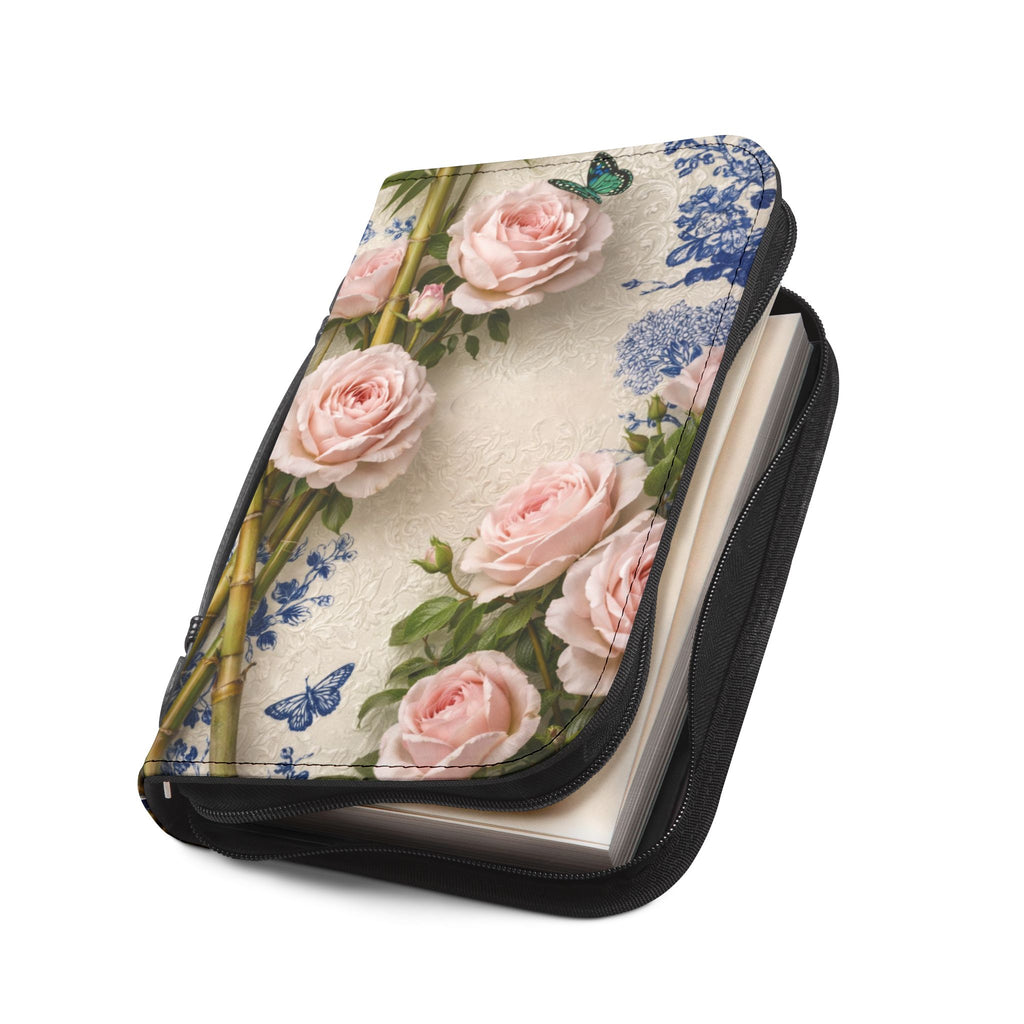 Guatemalan Roses Bible Cover | Zippered Missal Cover with Handle | Personalized Bible Case