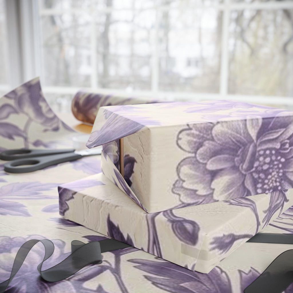 Lavender Toile Botanical Floral Wrapping Paper | Gift Wrap