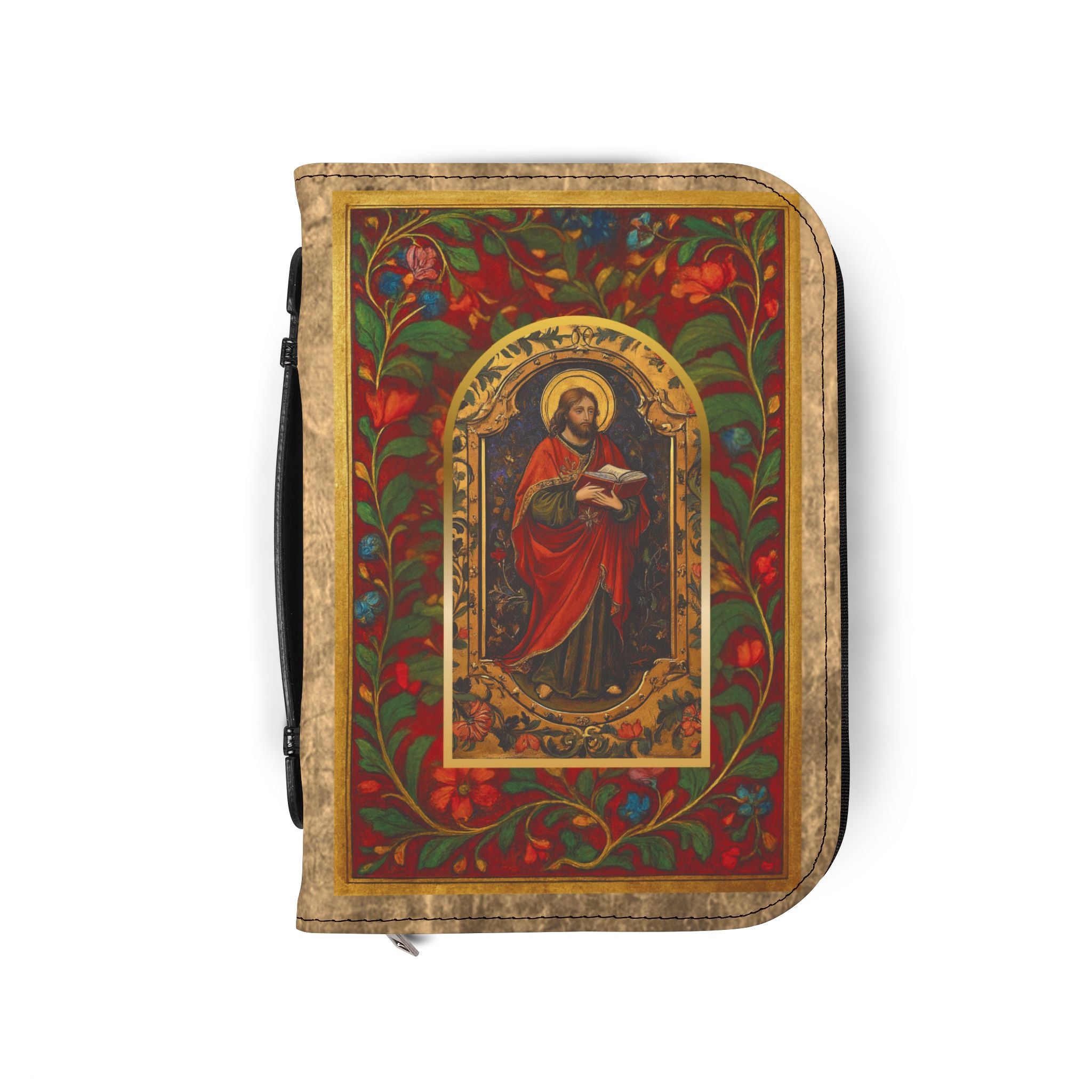 Christ the Teacher Bible Cover Bible Case with Handle | Religious Christian Design Zippered Missal Cover