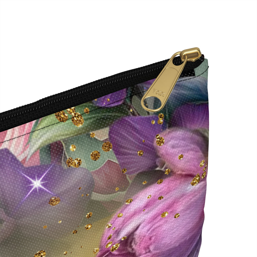 Virgin Mary Floral Accessory Pouch | Religious Rosary Bag