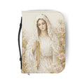 Our Lady of the Rosary Bible Cover | Zippered Scripture Organizer | Bible Carrying Case