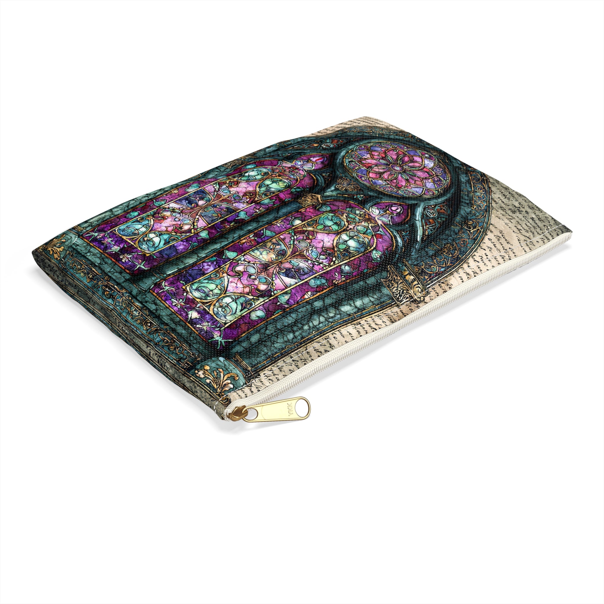 Stained Glass Window Accessory Pouch | Gothic Cathedral Pattern