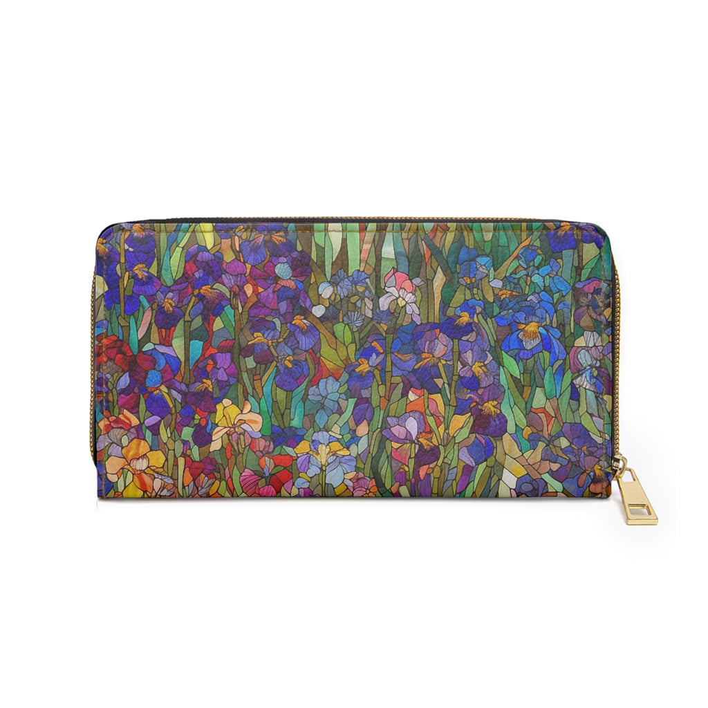 Garden Floral Art Wallet • Botanical Zipper Clutch • Vegan Leather