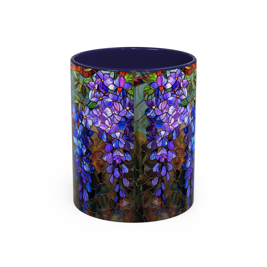 Wisteria Floral Stained Glass Mug | Accent Coffee Mug | House Warming Gift