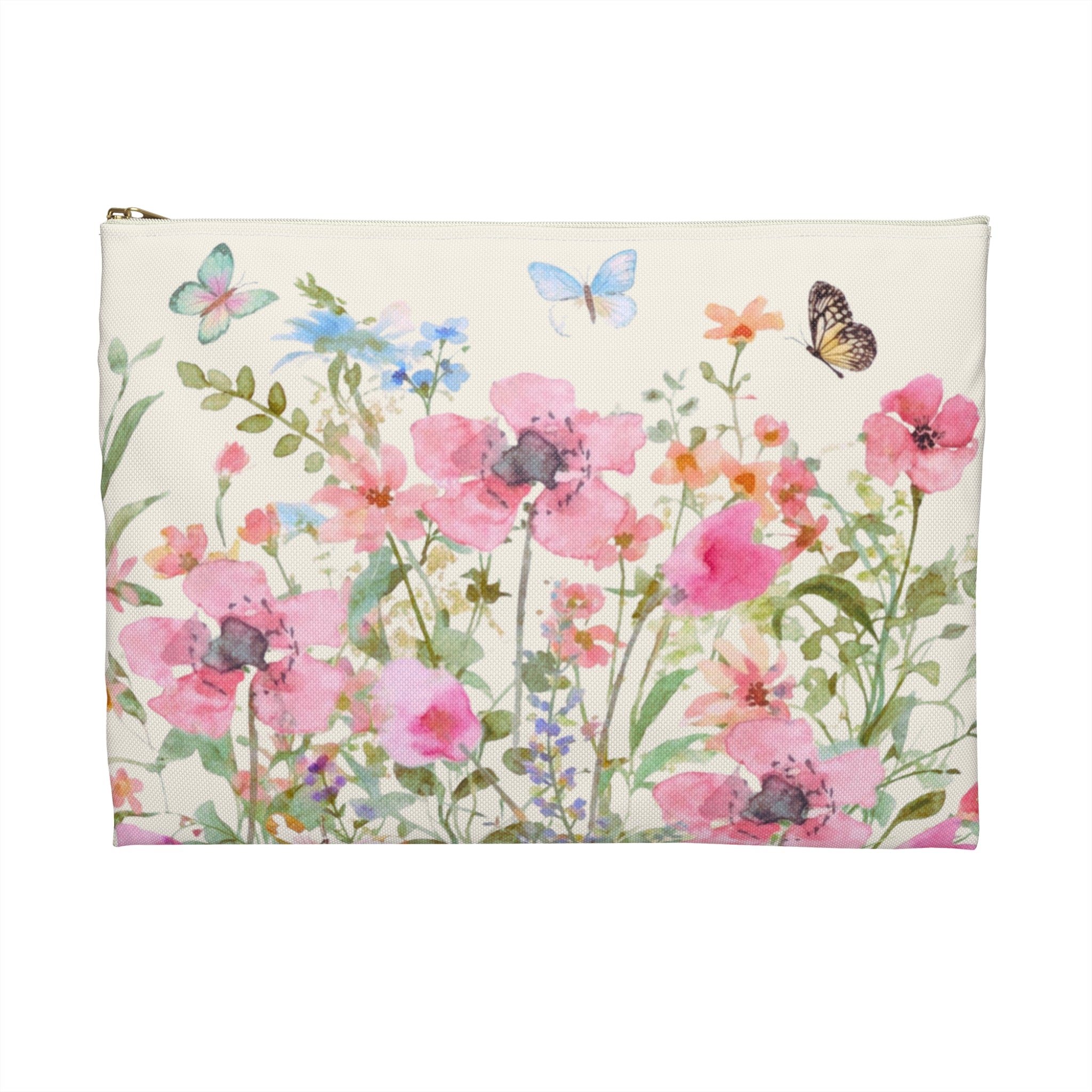 Wildflower Watercolor Accessory Pouch | Scripture Quote | Church Accessory Bag