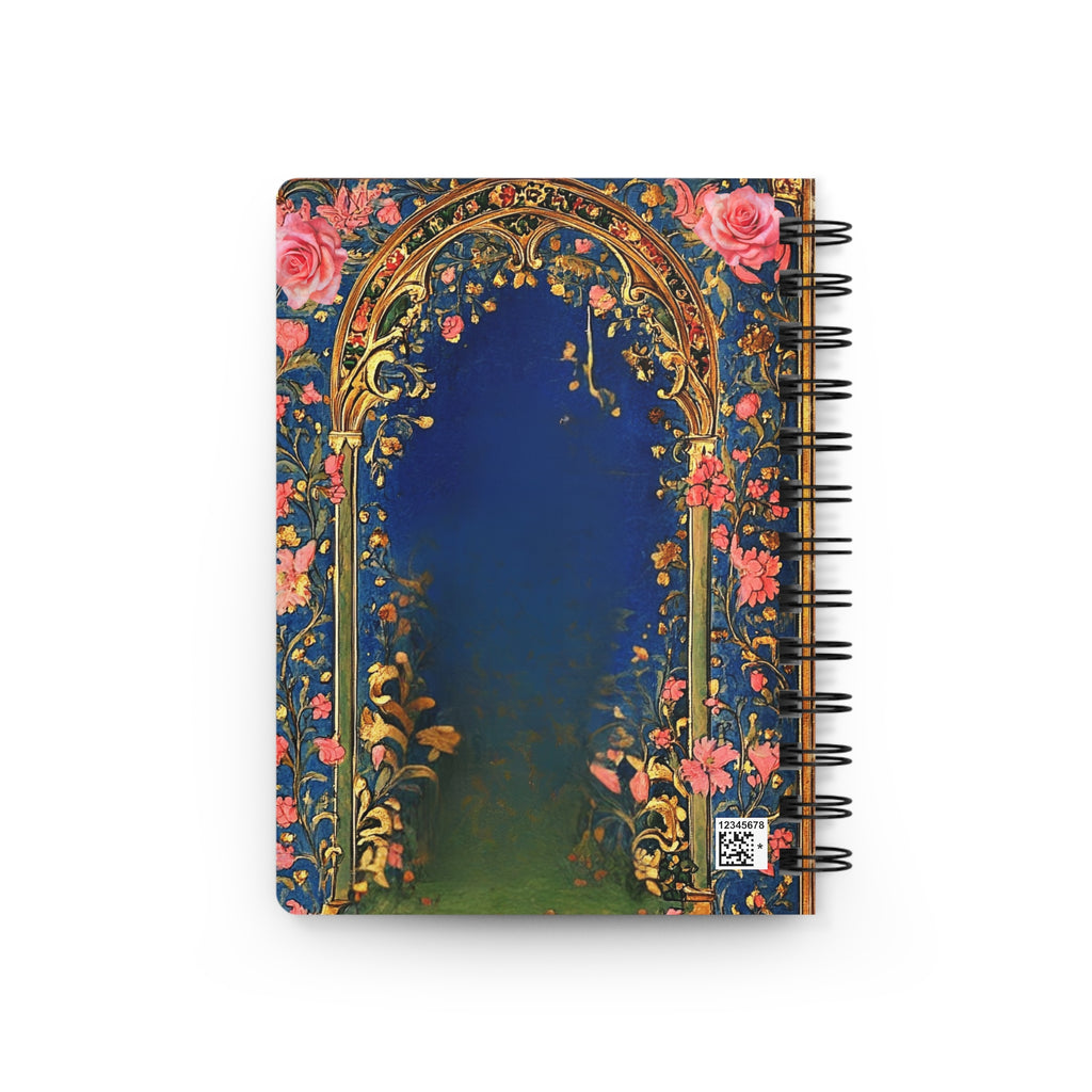 Sacred Heart with Roses Spiral Bound Journal | Floral Gothic Notebook Seven Sorrows