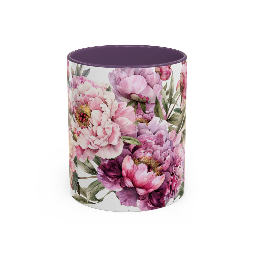 Peony Bouquet Mug | Accent Coffee Mug 11oz 15oz