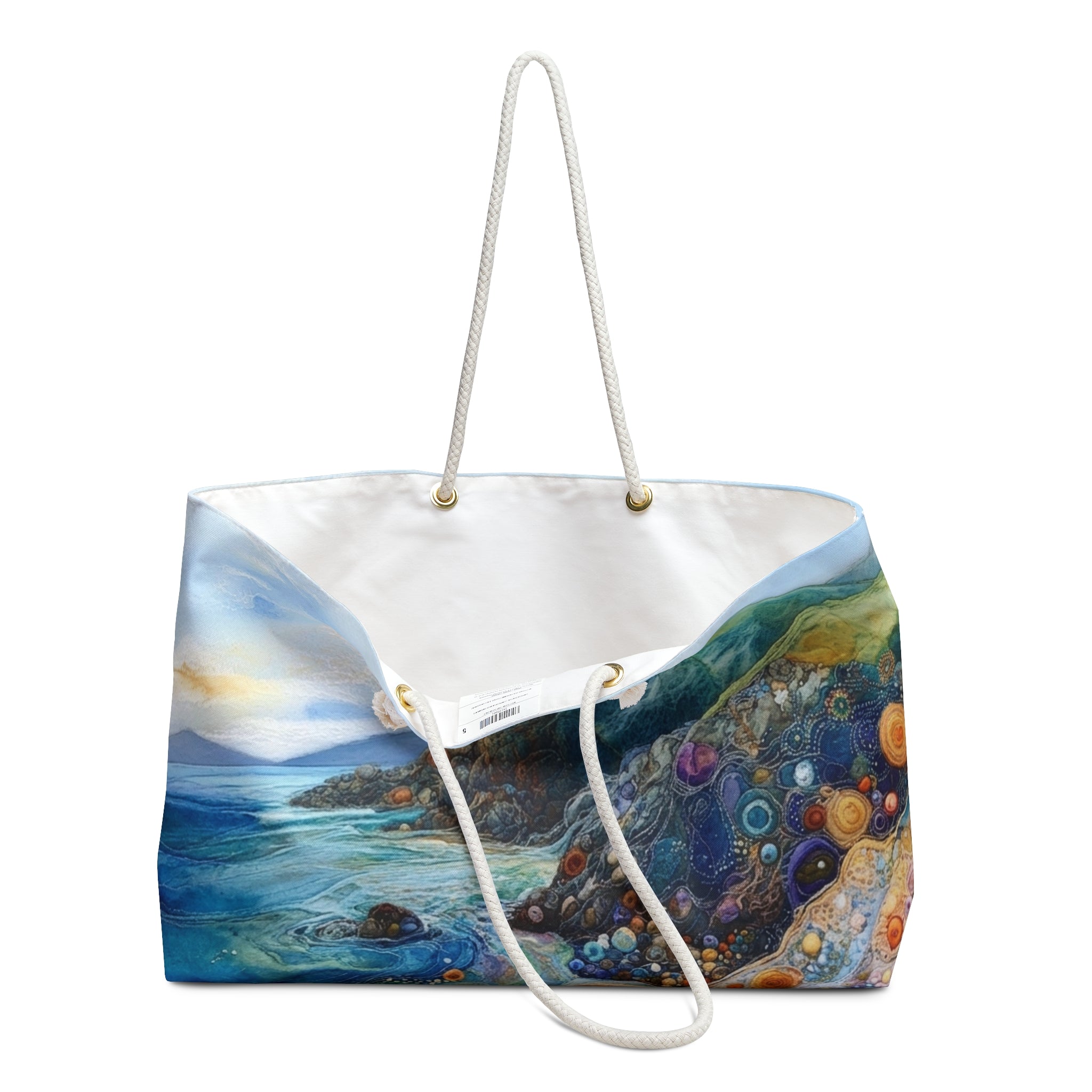 Beach Art Weekender Bag | Coastal Tote | Large Weekend Bag