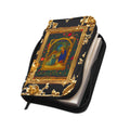 Gold Floral Annunciation Bookcase Bible Cover | Zippered Scripture Protector, Study Aid,