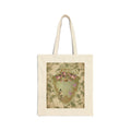 Vintage personalized Cotton Canvas Tote Bag - Green Toile