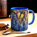 Wisteria Mosaic 11oz Accent Mug | Floral Stained Glass Pattern