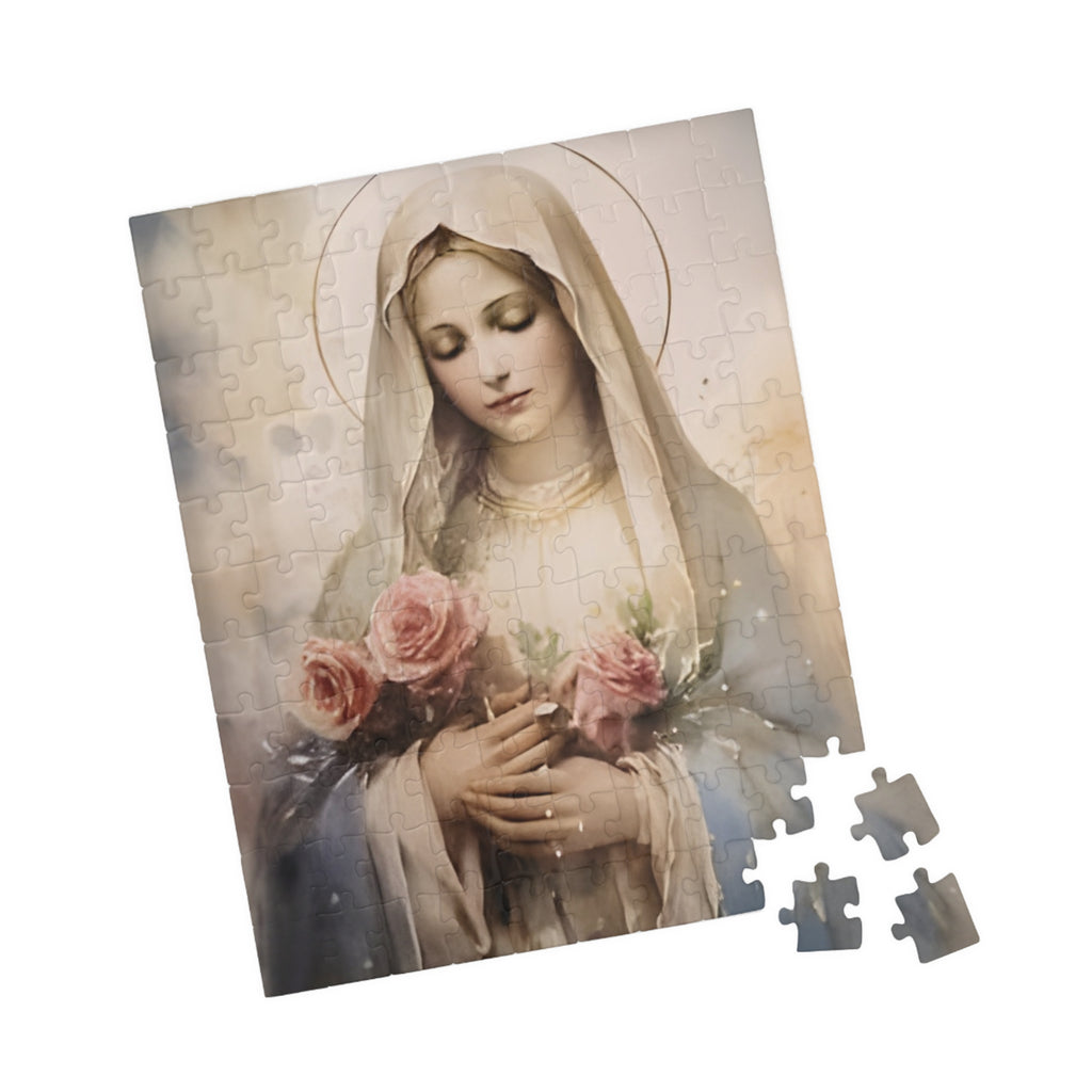 Mother Mary Puzzle 110 - 1014 Piece Jigsaw | Catholic Religious Art Puzzle | Lightkeeper Atelier