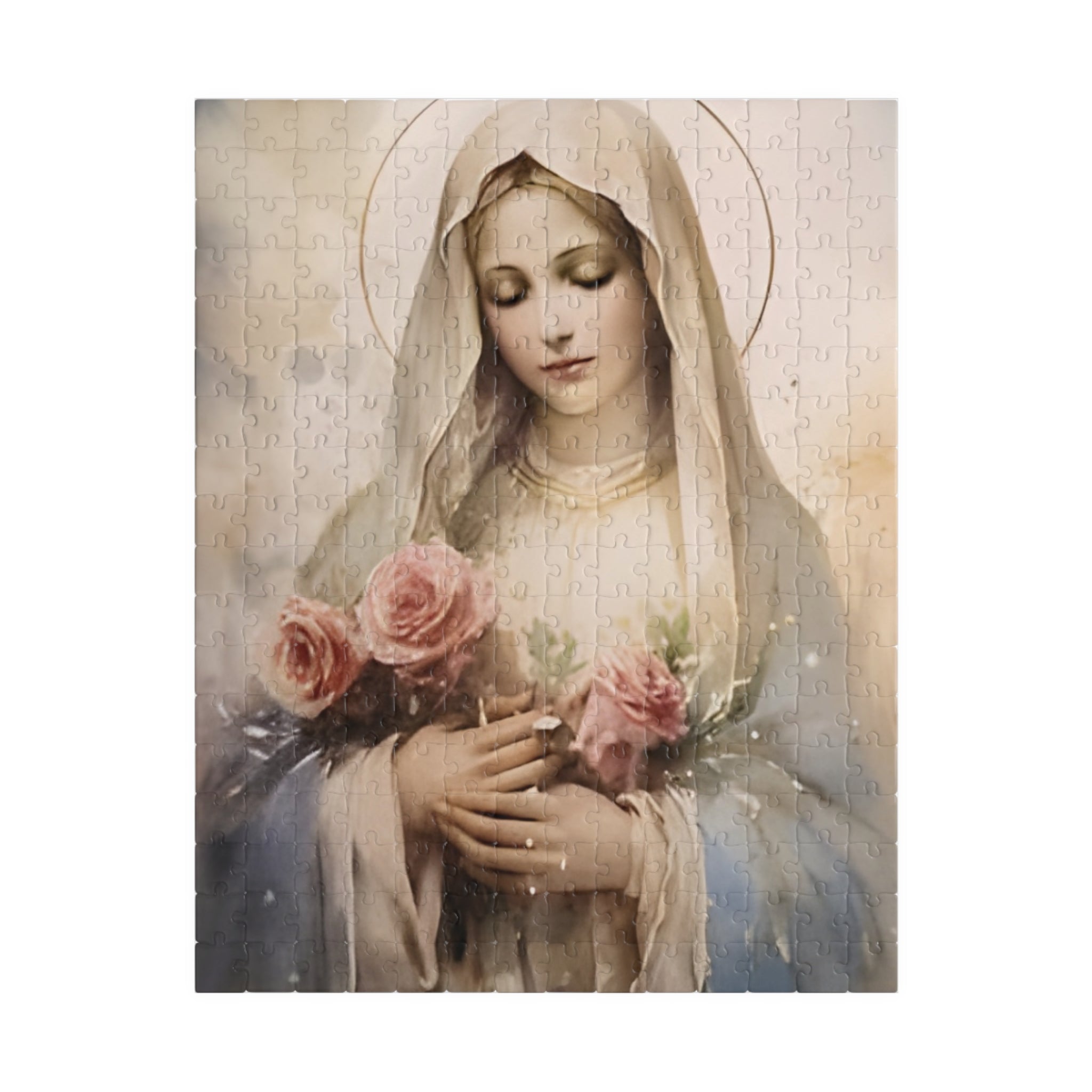 Mother Mary Puzzle 110 - 1014 Piece Jigsaw | Catholic Religious Art Puzzle | Lightkeeper Atelier
