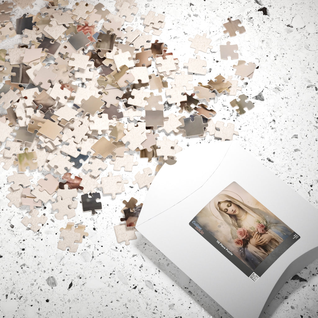 Mother Mary Puzzle 110 - 1014 Piece Jigsaw | Catholic Religious Art Puzzle | Lightkeeper Atelier