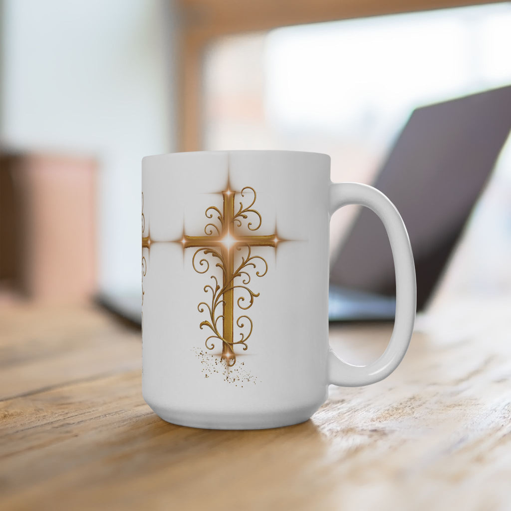 Faith-Inspired Ceramic Mug, Cross Design, Perfect for Gift Giving, Christian Decor, Inspirational Coffee Mug, Religious Beverages, [...]