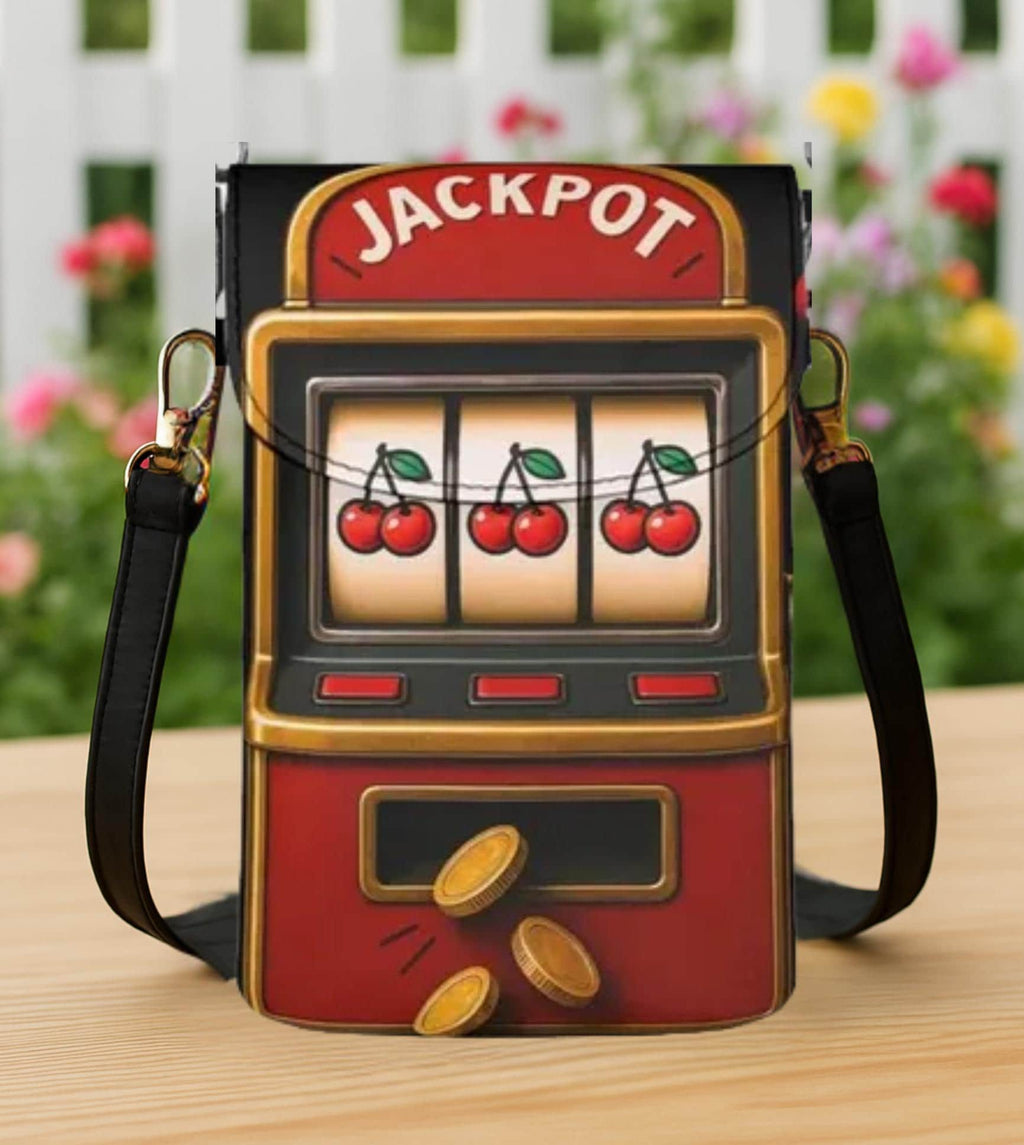 Vintage Slot Machine Camera Bag – Retro 777 Gambling Crossbody Purse
