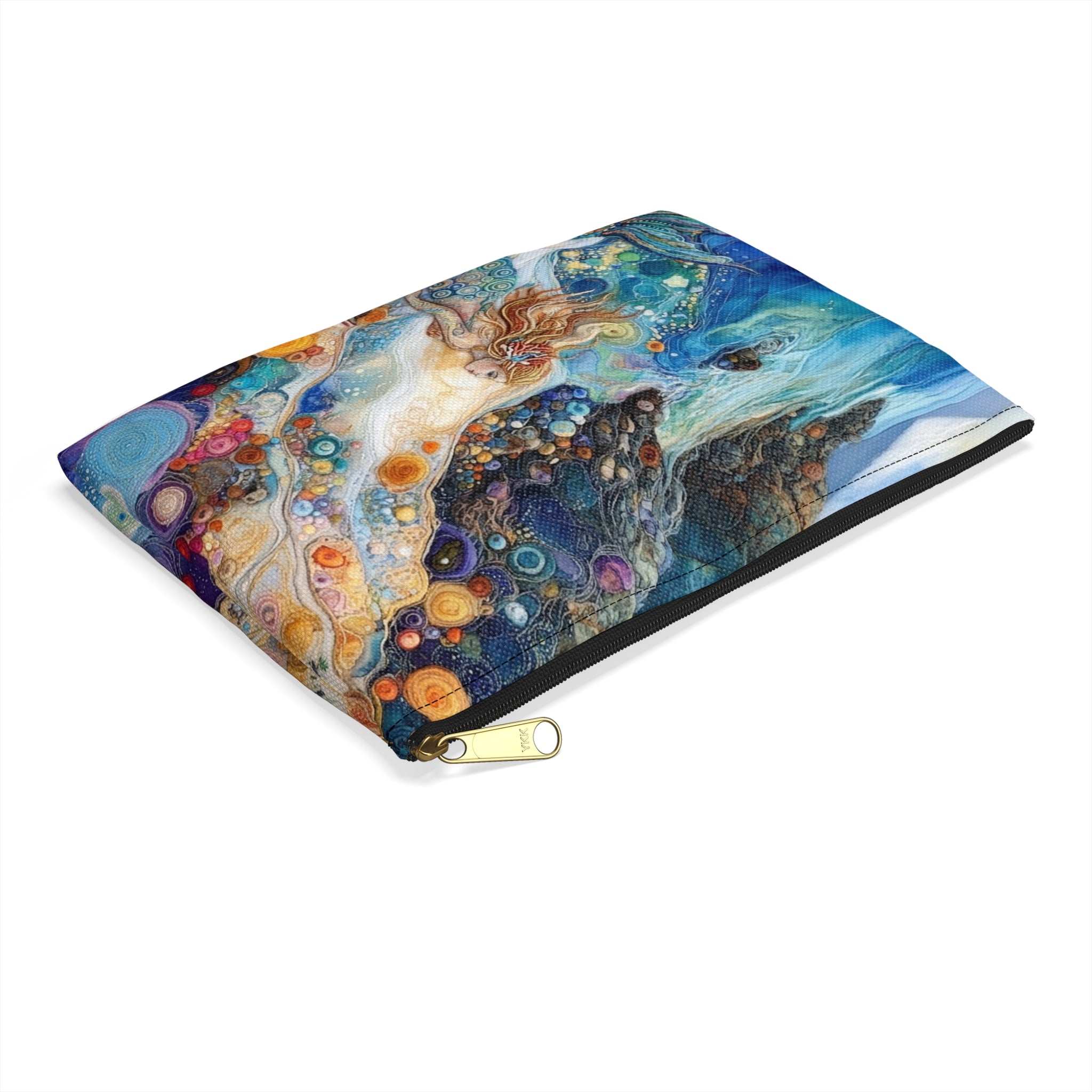 Coastal Beach Accessory Pouch | Beach Print Coin Purse | Mermaid Toiletry Bag