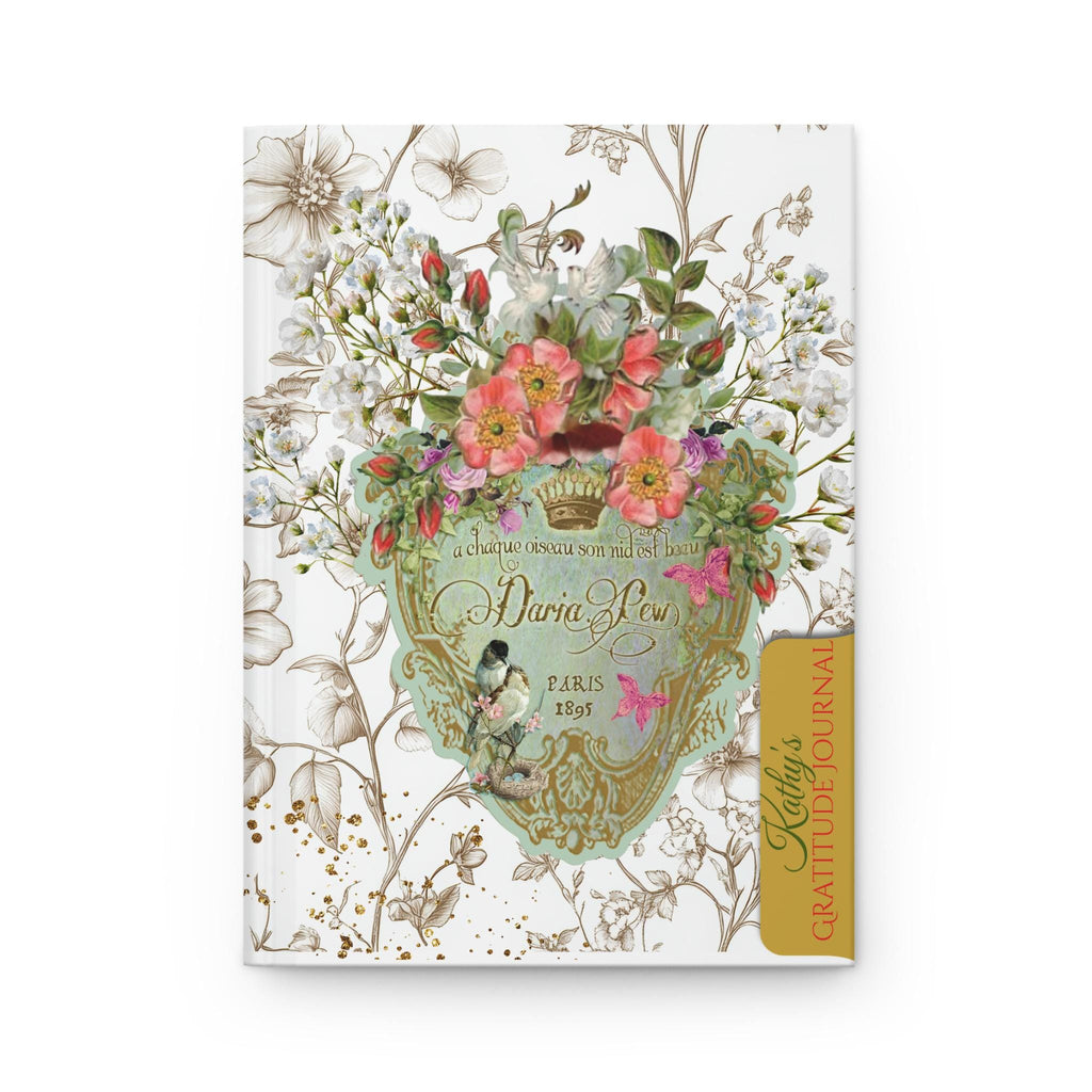 Toile Vintage Label Hardcover Journal Writer's Gift, Diary, Personlized