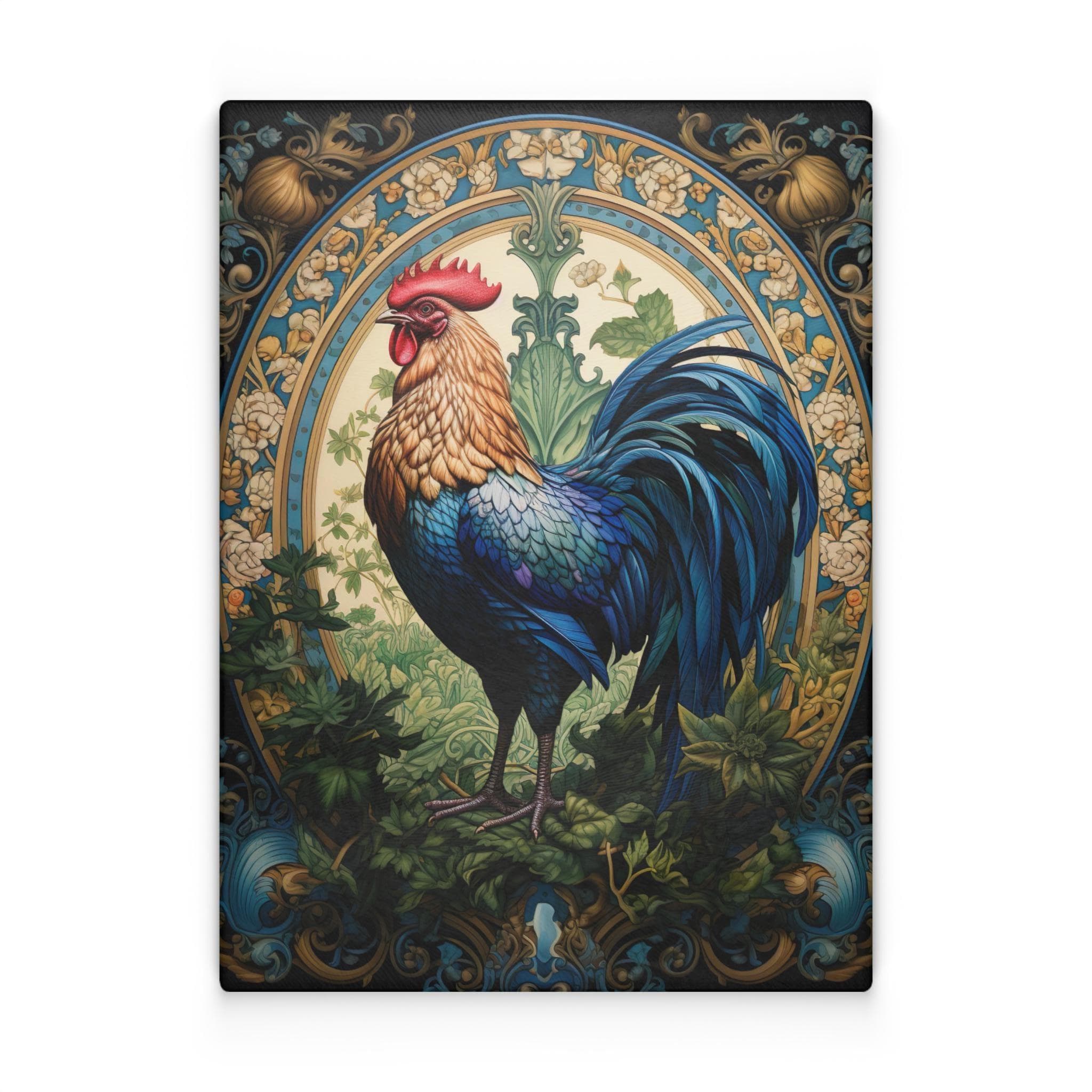 French Rooster Glass Cutting Board: Farmhouse Kitchen Decor