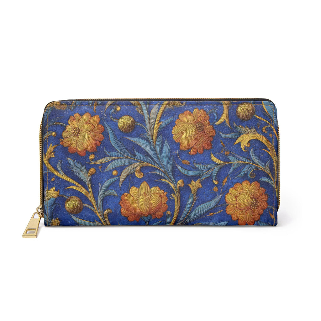 Florentine Floral Zipper Wallet | Classic Italian Pattern Clutch Purse