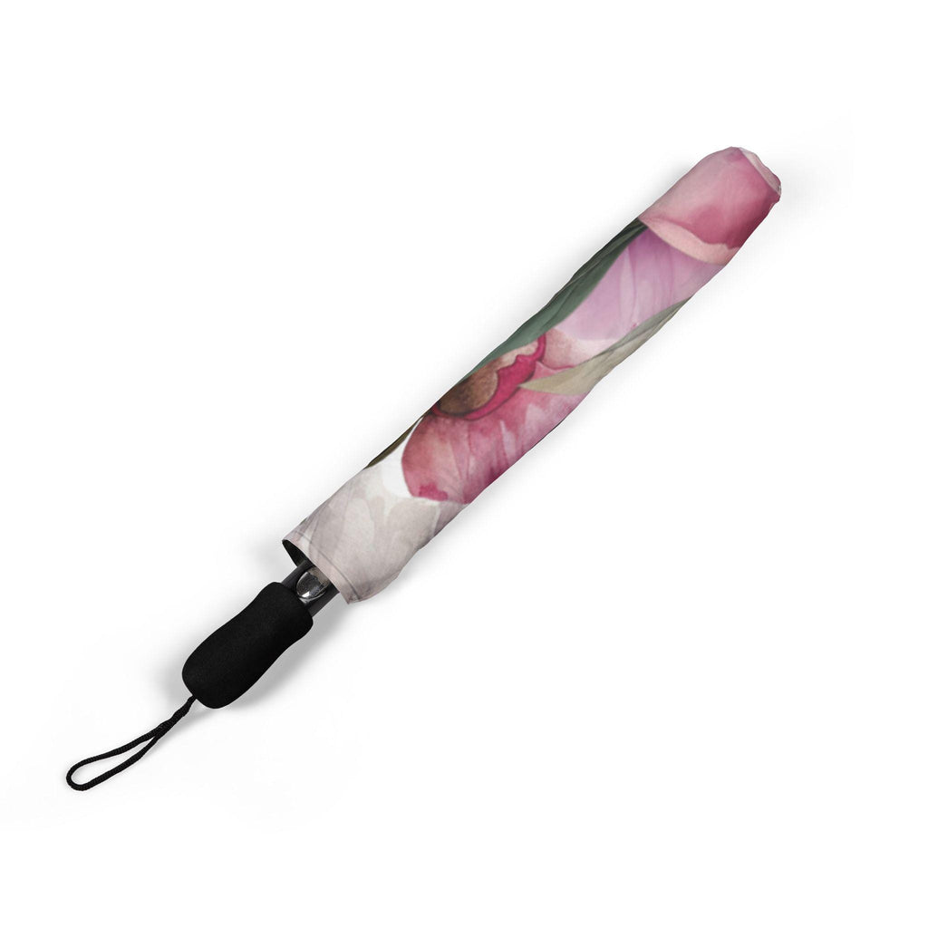 Peony Floral Umbrella - Garden Inspired Design, Compact Travel Umbrella, Perfect Gift for Rainy Days,Nature Lovers