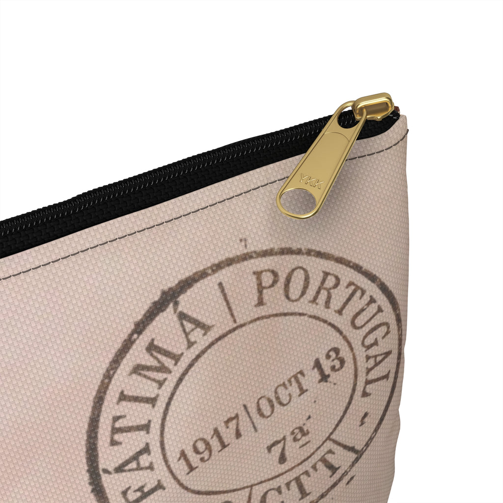 Our Lady of Fatima Accessory Pouch | Rosary Vintage Floral Print