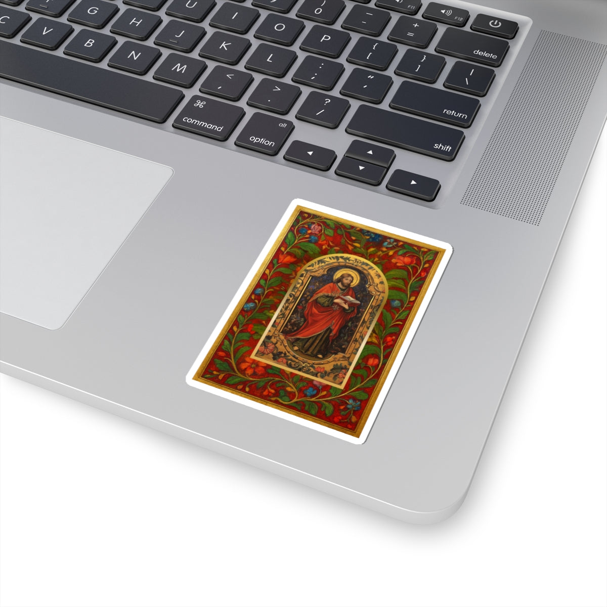 Christ The Teacher Sticker,  Book of Hours Manuscript Art Bible Journaling Sticker Marian Gift Holy Card Style