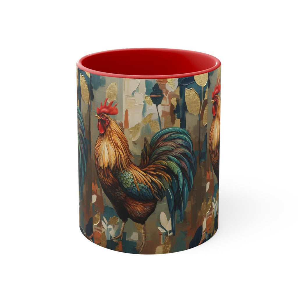 Colorful Modern Rooster Mug | Modern Farmhouse Kitchen, Rustic Morning