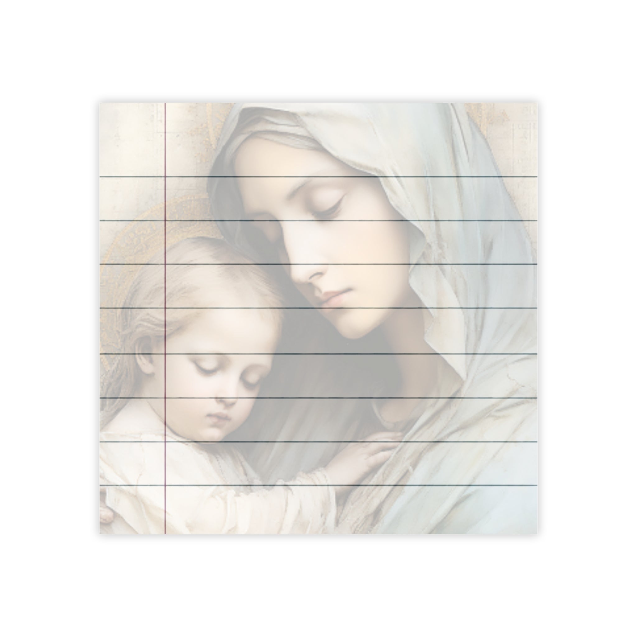 Mary & Jesus II Post-it Note Pads | Religious Catholic Stationery Sticky Memos