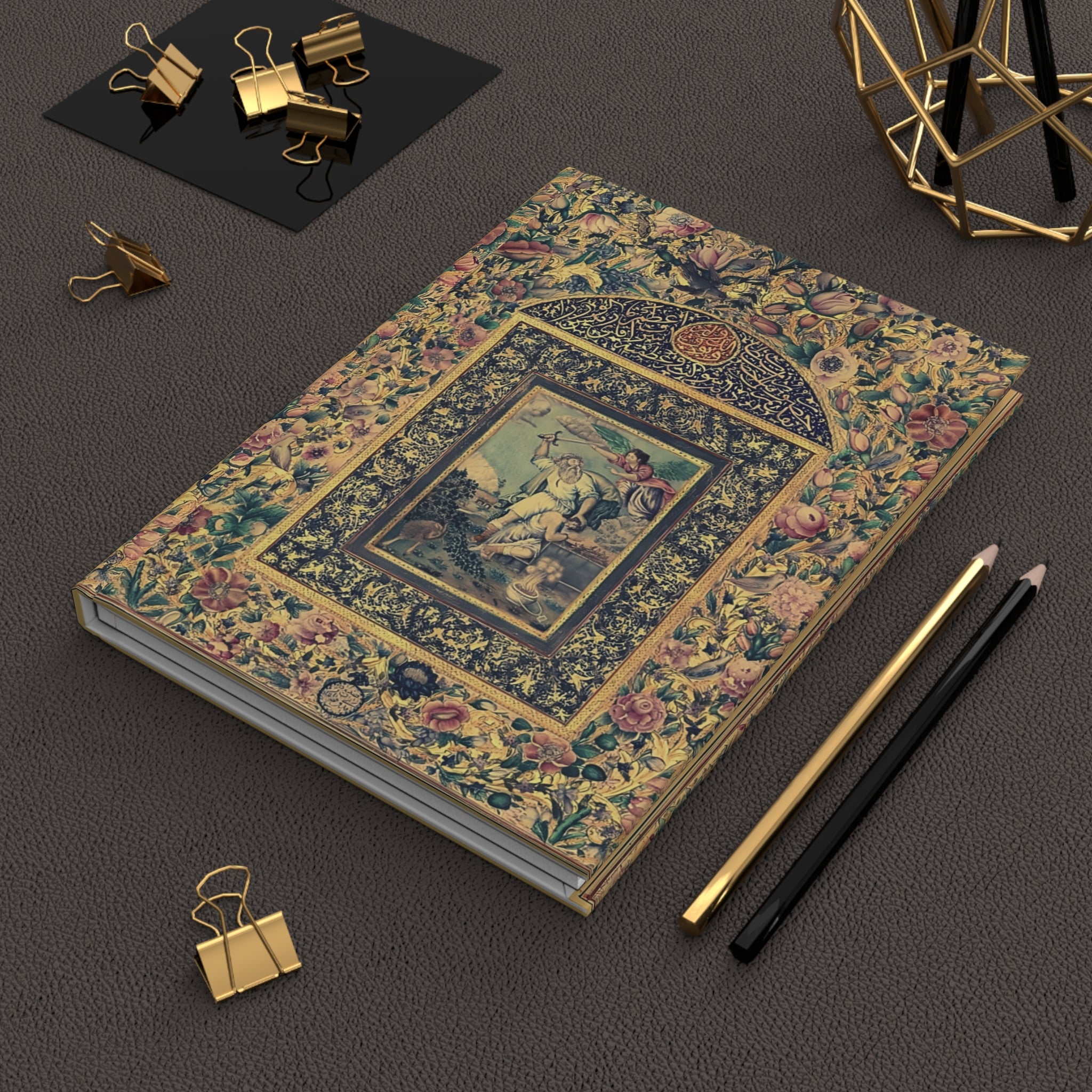 Medieval Illuminated Journal Abrahams Sacrifice | Hardcover Notebook Medieval Book of Hours Art Faith & Devotion Journal