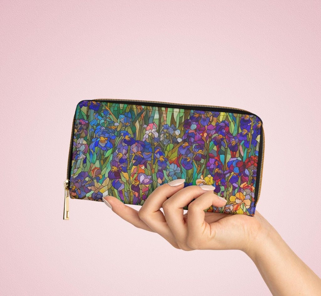 Monet Garden Wallet • Stained Glass Floral Coin Purse