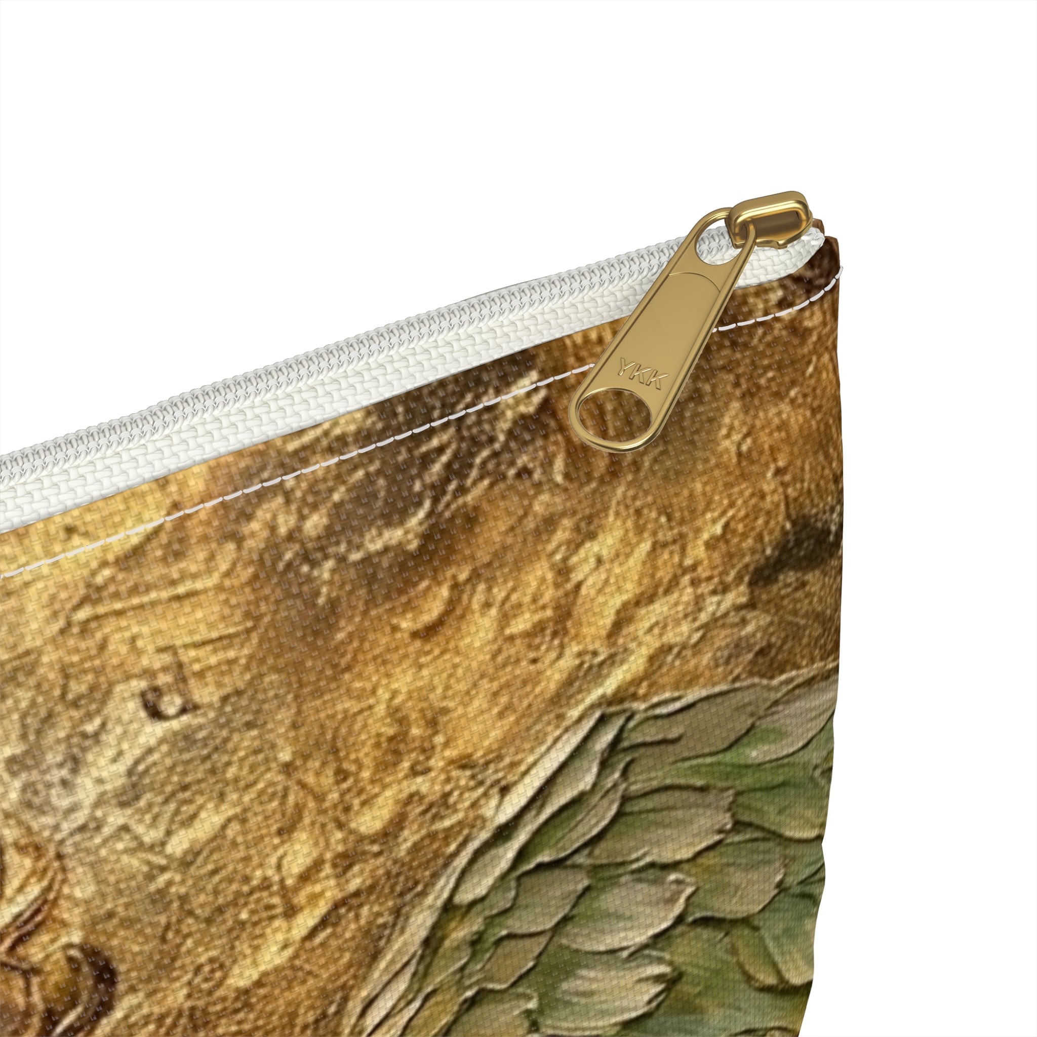 Textured Angel Accessory Pouch | Angel Wings Design, Zippered Makeup Bag