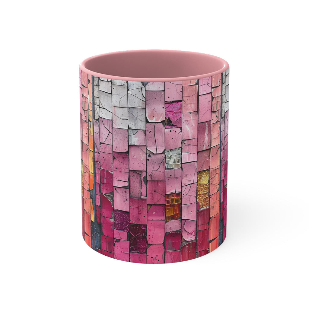 Pink Mosaic Mug • Modern Art Coffee Cup • PCS Colorful Drinkware