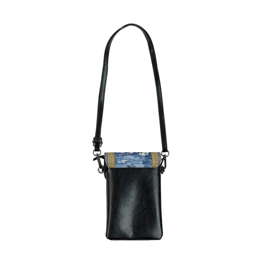 Blue Chinoiserie Phone Bag Wallet • Toile Pattern Crossbody • PCS Heritage Accessory