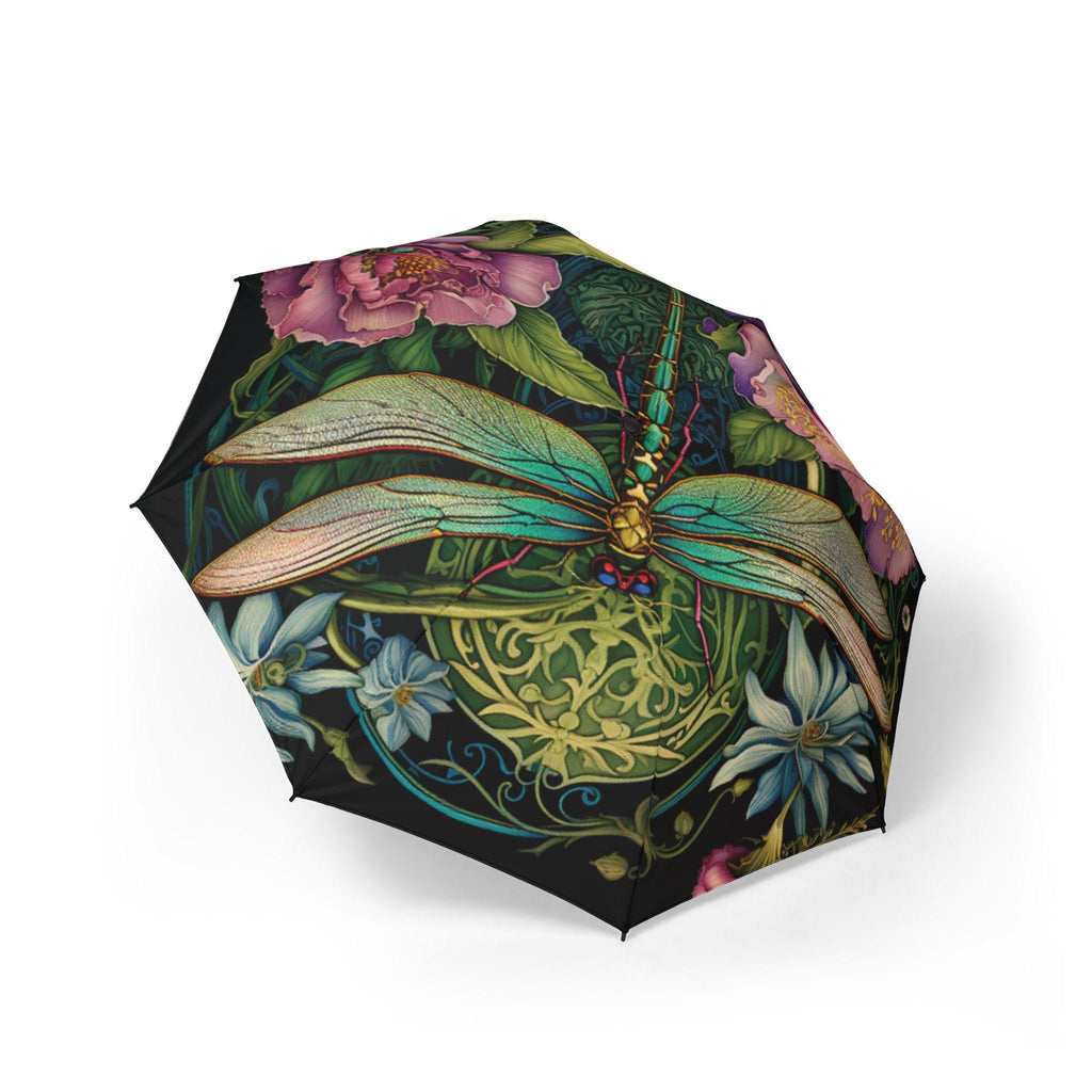 Dragonfly Umbrella - Botanical Garden Design, Compact Umbrella for Travel