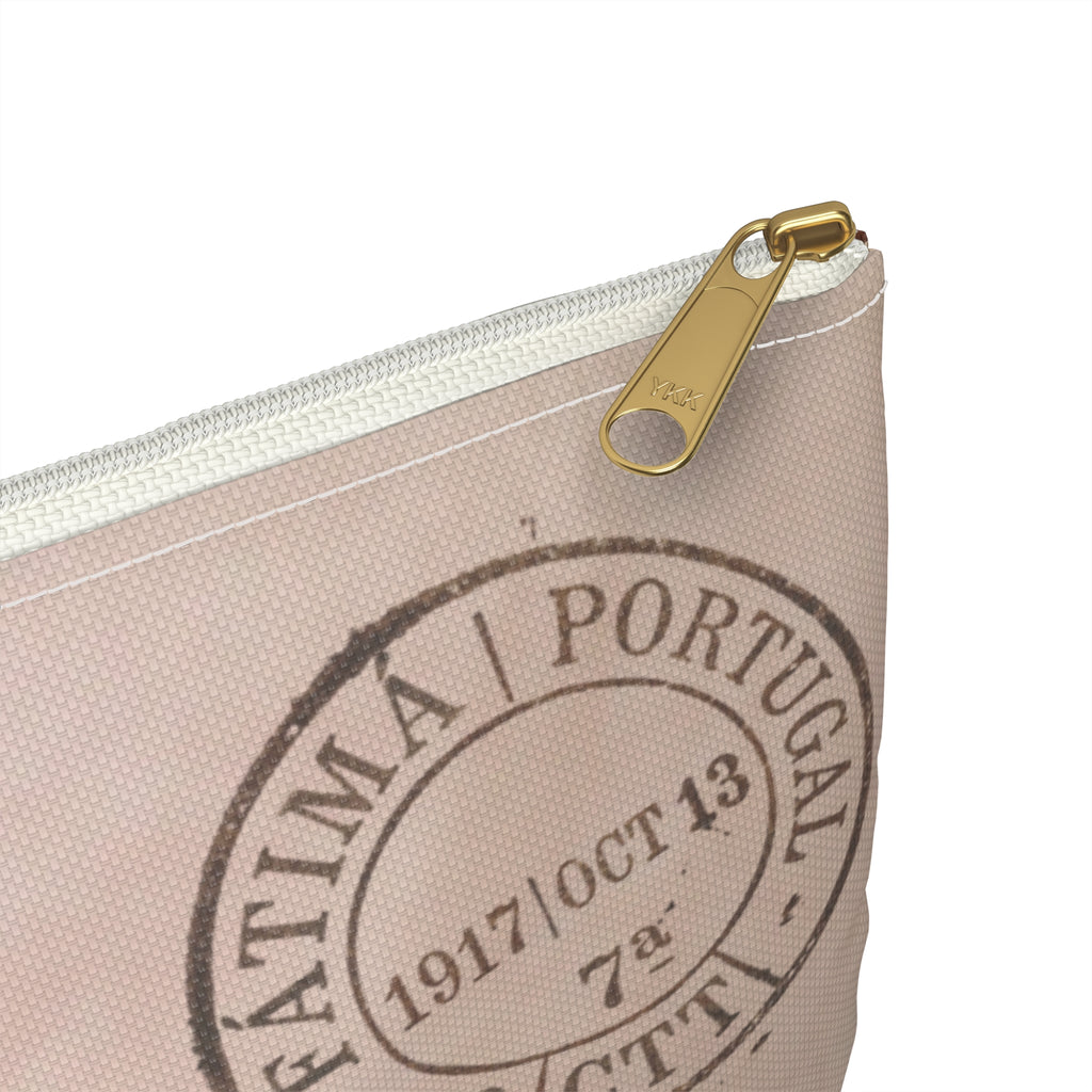 Our Lady of Fatima Accessory Pouch | Rosary Vintage Floral Print