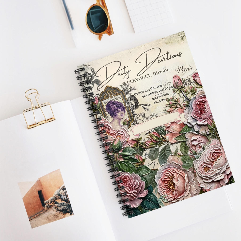 Personalized Daily Devotions Impasto Spiral Notebook | Ruled Journal Notebook