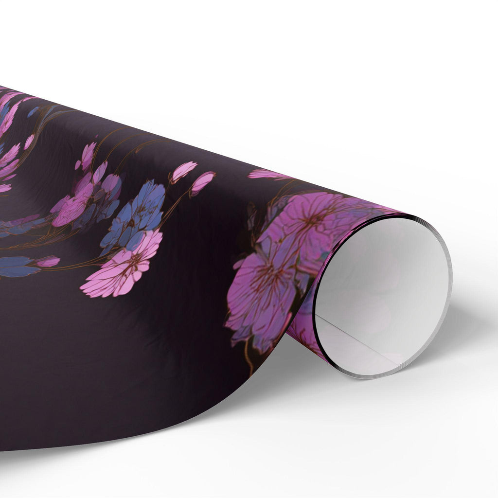 Pink Cherry Blossom Pattern Wrapping Paper | Sakura Trees Floral Gift Wrap
