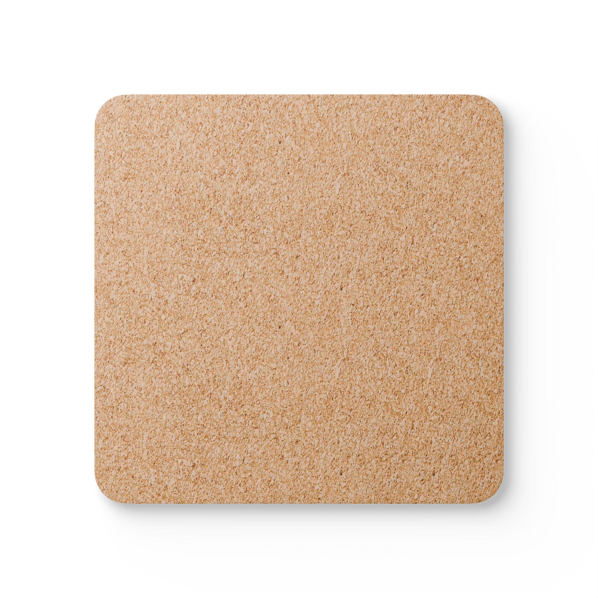 Gold Bird Branches Cork Coaster Set | Celadon Floral Vintage Style