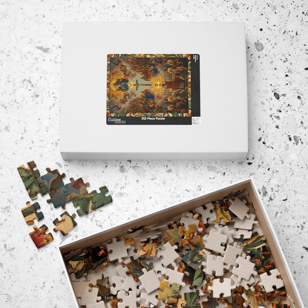 Catholic Mass Eucharist Crucifixion Artwork Puzzle 520 Piece | Religious Jigsaw
