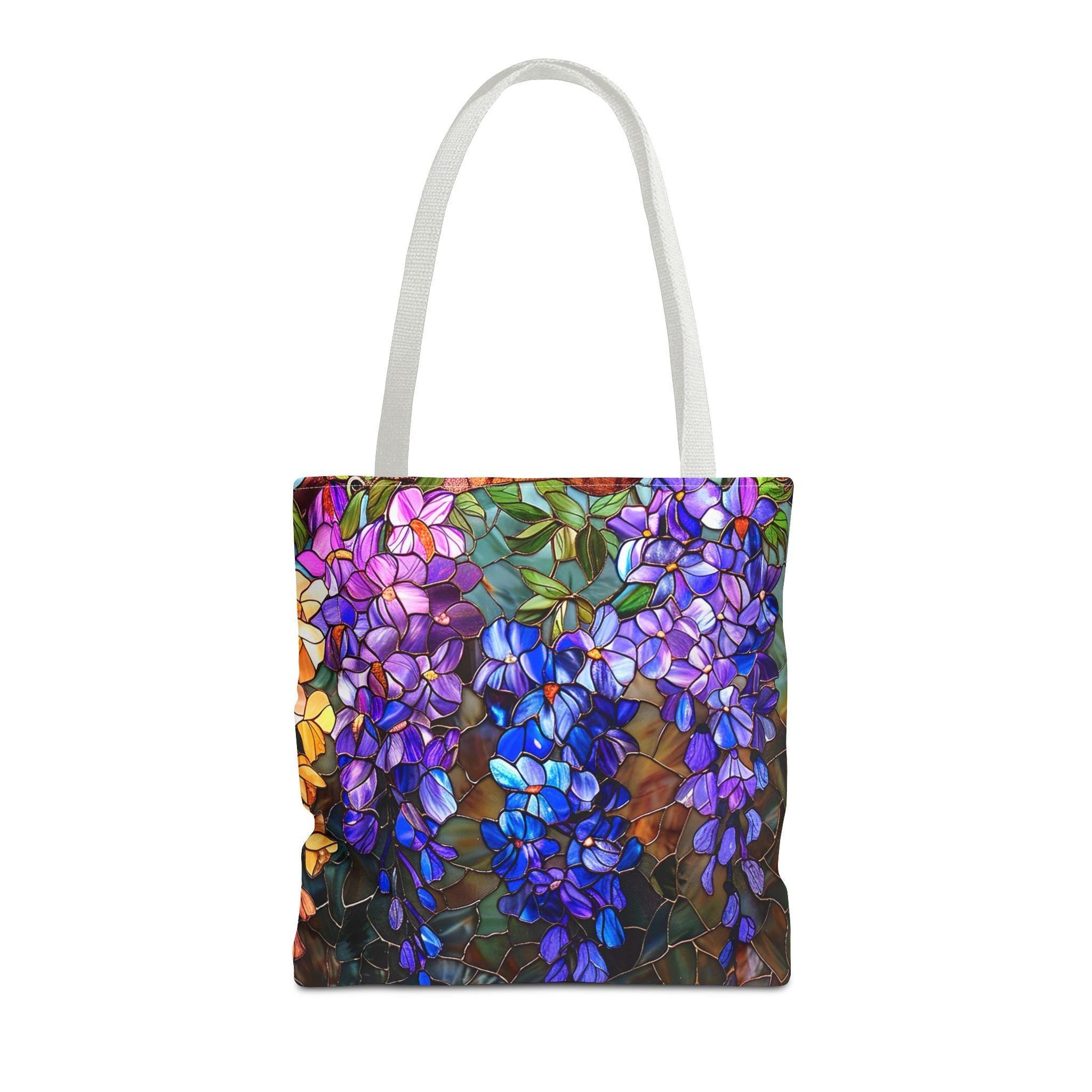 Bold Wisteria Tote Bag | Vibrant All-Over Floral Market Bag Gift for Gardener