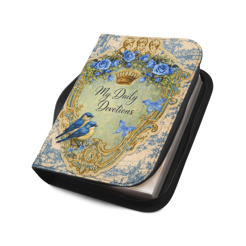 Daily Devotions Toile Bible Cover | Zippered Missal Cover with Handle