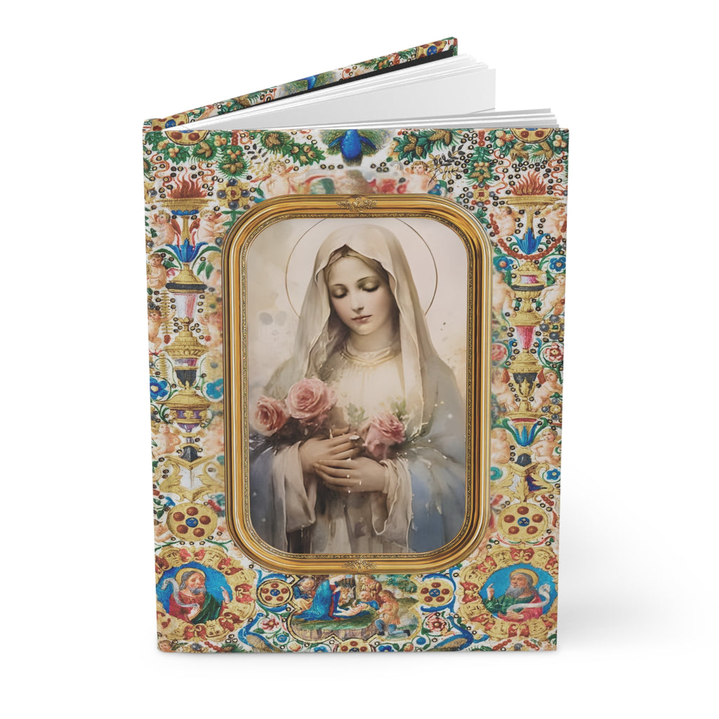 Virgin Mary Hardcover Journal | Religious Prayer Notebook Catholic Bible Journaling