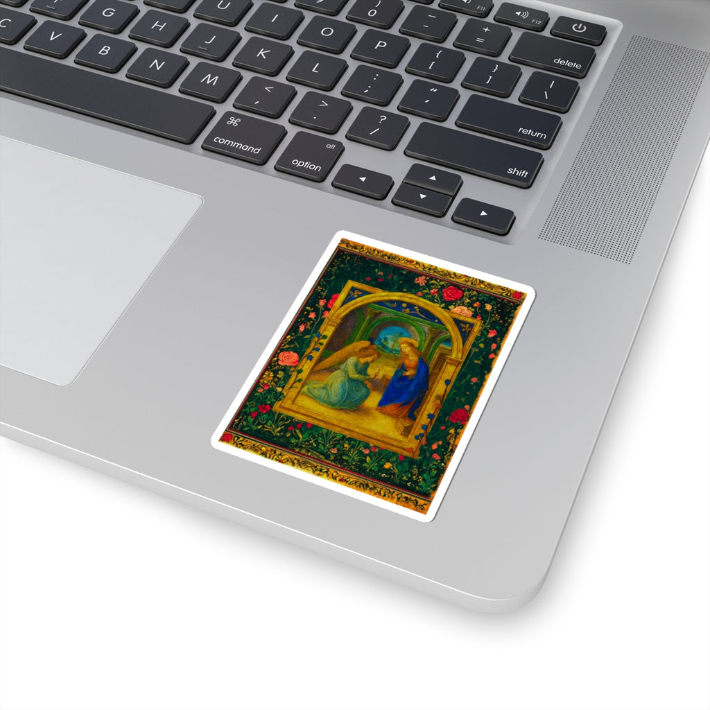 The Annunciation Sticker Book of Hours Manuscript Art Bible Journaling Sticker Marian Gift Holy Card Style