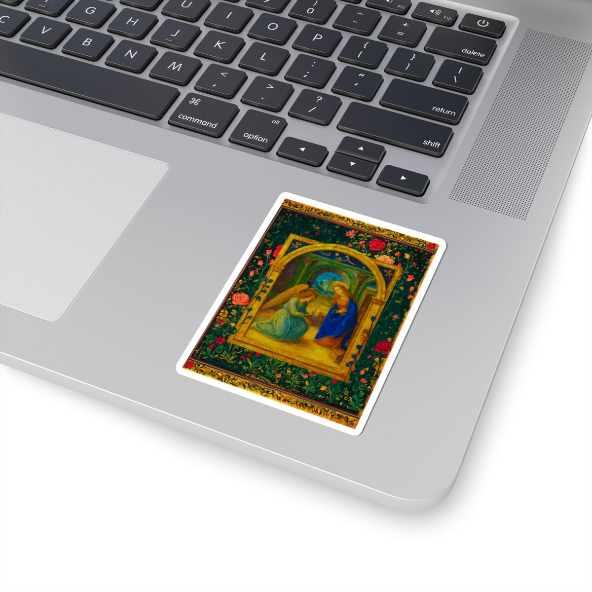 The Annunciation Sticker Book of Hours Manuscript Art Bible Journaling Sticker Marian Gift Holy Card Style