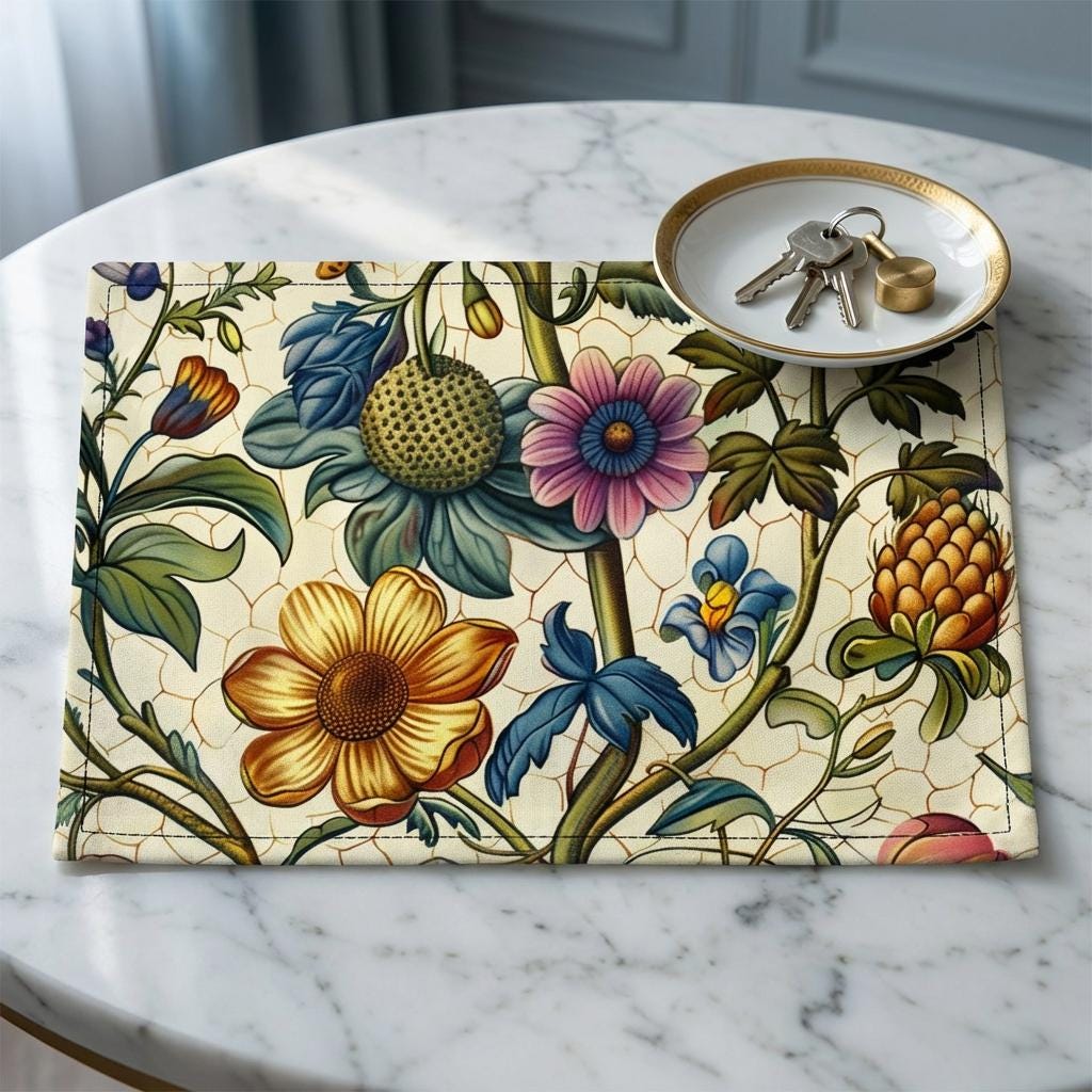 William Morris Dish Mat | Microfiber Kitchen Mat