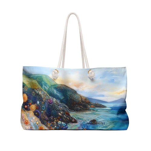 Beach Art Weekender Bag | Coastal Tote | Large Weekend Bag